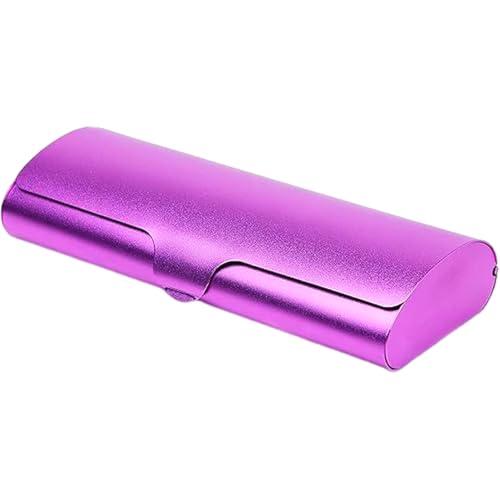 Kalastussaari Cajas de anteojos duros 6.1x2.4x1.1 Case de vidrio de aluminio morado