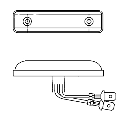HELLA VALUEFIT 2TM 357 010-111 Schlussleuchte - LED - 24V - Anbau - Lichtscheibenfarbe: rot - Kabel: 150mm - Stecker: Flachsteckhülse - links/rechts - Menge: 1