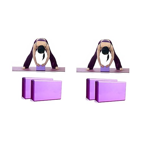 BESPORTBLE Bloco De Suporte Para Ioga Com 4 Peças Blocos De Ioga Bloco De Espuma Fitness Elástico Ro