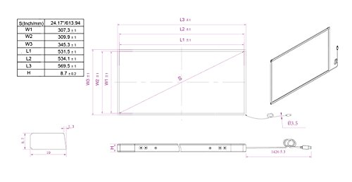 Image of Chengying 24 inch Multi-Touch 10 Point Infrared Touch Frame, ir Touch Panel, Infrared Touch Screen Overlay