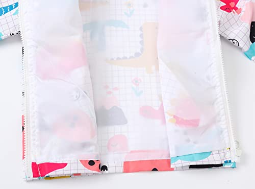 Image of Happy Cherry Kids Boys Girls Fleece Lined Windbreaker Jacket Fashion Prints Hoodie for Fall Winter