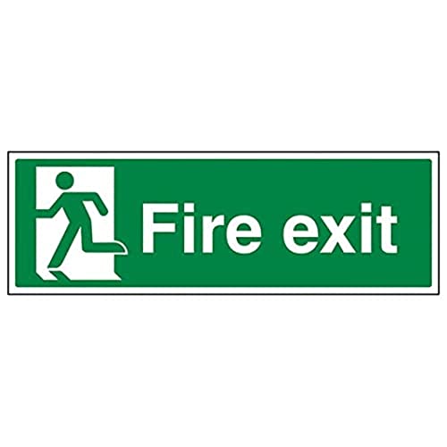 V Safety Eco Friendly Fire Exit - Final Fire Exit Man Left - 450 X 150mm, Multi, 450x150mm