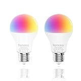 👉🏻【Control de voz】Las bombillas inteligentes se pueden conectar a Amazon Alexa o Google Home para el control de voz. Use el comando de voz para atenuar, encender / apagar o cambiar el color de la bombilla inteligente