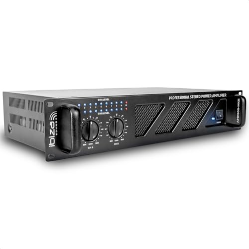 Ibiza AMP600-MKII Amplificateur Sono Professionnel 2x480W – Amplificateur de Puissance Stéréo...