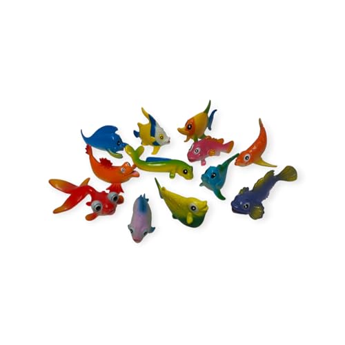 Image of Small Kids Sea & Wild Animal Toys Sets for Fun, Educational, Spark Imagination and Learning (Multi Choice Sets) (Fish) 12pcs