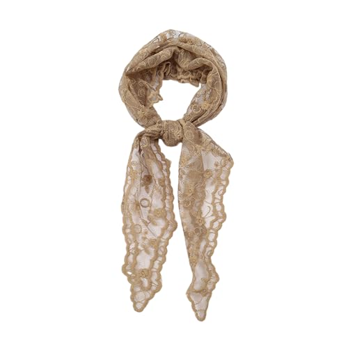 Muloo Ethnic Lace Head Scarf for Women Girls Hair Scarf Bandanas Headpiece Turban Hairband Floral Neckscarf Head Accessories, Black3