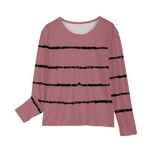 Striped Shirt for Girls Fashion Long Sleeve Top Tween Crew Neck Fall Tshirt Trendy Cute Outfits Teen Girl Clothes4