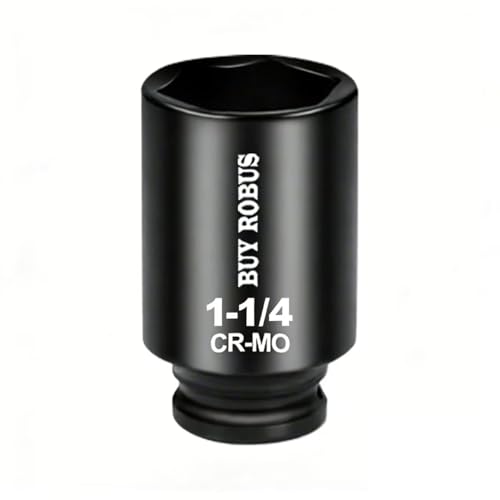 1-1/4 Socket 1/2 Drive Deep Impact Metric Socket 6 Point CR-MO for Easy Removal of Axle Nut