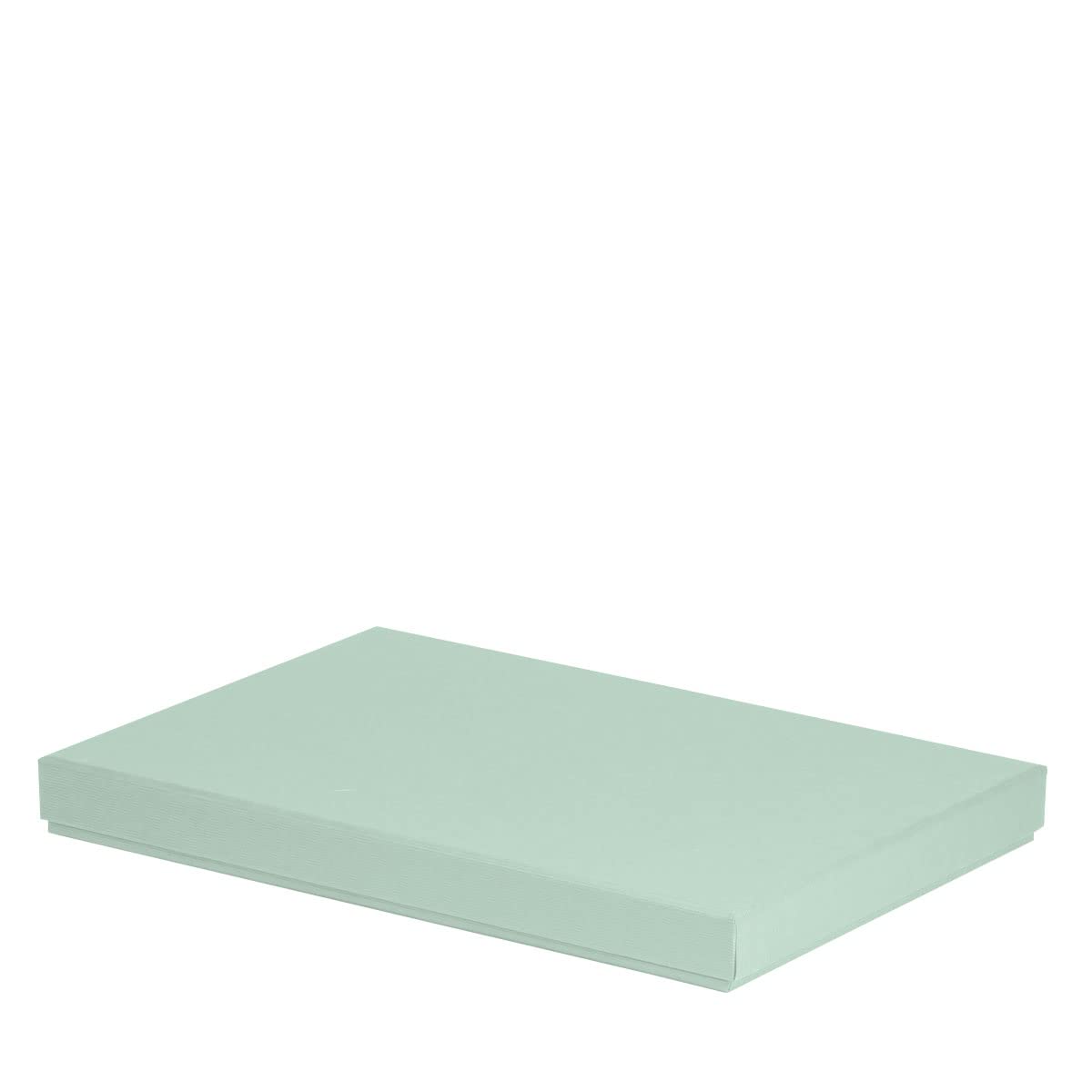 Rössler Boxline 13521453650 Cardboard Box Rectangular Suitable for DIN A4, Mint, Pack of 1