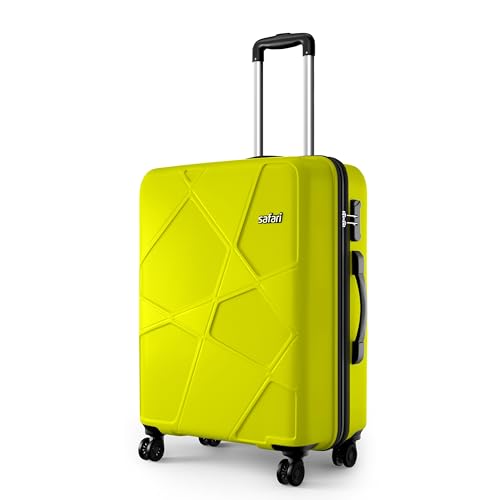 Image of Safari Medium Pentagon Pro 8 Wheels 66Cm Size Checkin Trolley Bag, Hard Case Polypropylene 360º Wheeling Luggage for Men & Women, Travel Bag, Suitcase for Travel, Trolley Bags for Travel, Green Lime
