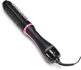 Revlon One-Step Style Booster - Round Brush Dryer & Styler, Round Brush- 38 mm (Thermal Bristles, Ceramic-Coated Barrel, IONIC + CERAMIC TECHNOLOGY) RVDR5292UKE, Black