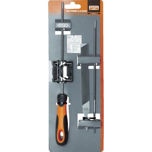 Image of Bahco Chain Saw Files Set Including Filing Guide 168-Combi-4.8-6920