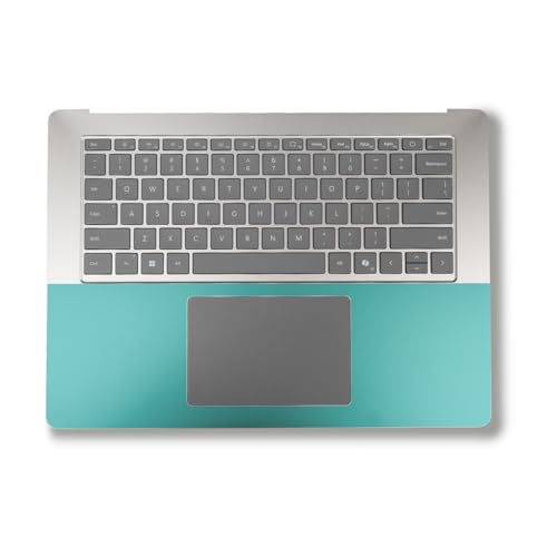 Image of Laptop Skin Compatible with Surface Laptop 7 15 inch (2024) - Solid Turquoise - Premium 3M Vinyl Protective Wrap Decal Cover - Easy to Apply | Crafted in The USA by MightySkins