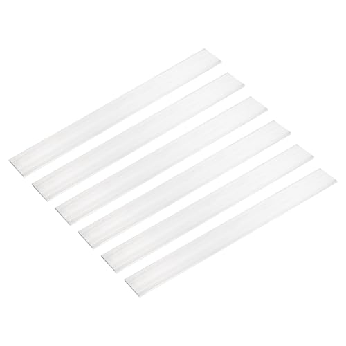 Image of MECCANIXITY 6 Pcs Square Aluminum Flat Bar, 1 /8 inch (3mm) Thick x 1.38 inch (35mm) Width x 12 inch (305mm) Long 6061 Aluminum Flat Plate Solid New Mill Stock Silver for Industrial Building