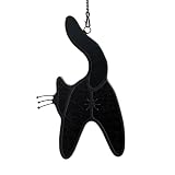 EPOGIFTS Black Cat Stained Glass Window Hanging - Cute Suncatcher, Funny Gifts for Cat Lovers Women - Decor for Livingroom, Bedroom, Kitchen