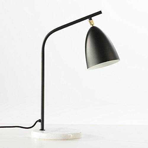 LAMPARA SOBREMESA 37X22X54 MARMOL/METAL NEGRO