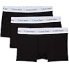 Calvin Klein Pantaloncini Boxer Confezione da 3 Uomo Low Rise Trunks Cotone Elasticizzato, Nero (Black), M