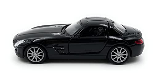 H-Customs SLS AMG Sportwagen 6.3 Liter Modellauto Auto Lizenzprodukt 1:34-39 Schwarz