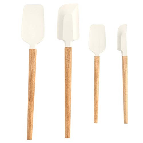 AKTOUR Set di pentole da cucina in silicone morbido raschietto per uso alimentare ad alta temperatura multifunzionale set da forno pala spatola per torte set di utensili da cucina antiaderenti (Khaki,