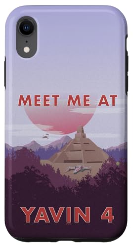 Coque iPhone XR Star Wars Yavin 4 protection antichoc motif espace