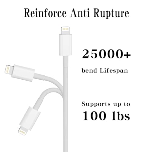 Image of HANYCONY Super-Fast Charging Cable For USB C to Lightning Cable,3.3FT Type C iPhone Cable Compatible with iPhone 14 13 12 11 Pro Max XR XS X 8 7 6 Plus SE Charger Cord, USB C for Car Play Cable