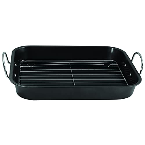 Assadeira Retangular Com Grelha Aço Caborno 41 x 30 cm - YAD109 Yangzi