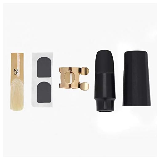 Juego de boquillas de saxof¨®n soprano de ABS juego de boquillas de saxof¨®n con tapa Hebilla de metal