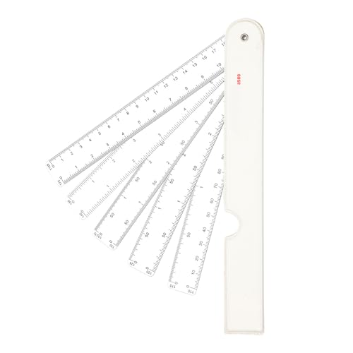 Multifunctional Metric Scale Ruler Folding Engineering Ruler Fan Shaped Scale Ruler for Architecture Quilting and Sewing