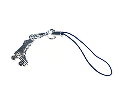 Miniblings Roller Skates Mobile Cell Phone Charm Pendant Jewellery Boots Inline Silver.