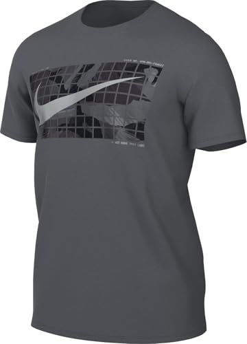 NIKE FJ2446-068 M NK DF TEE CAMO T-Shirt Men's Iron Grey Size L