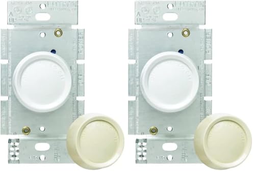 Lutron FSQ-2FH-DK Electronics Rotary On/Off Fan-Speed Control, White (Pack of 2)