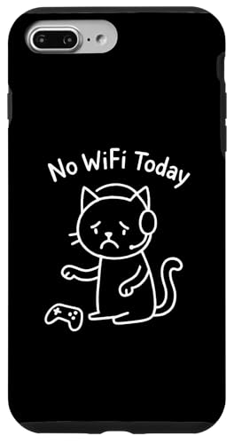 Funny Sad Cat Meme No Wifi Today �C���^�[�l�b�g�I�t���C���Ȃ� �X�}�z�P�[�X iPhone 7 Plus/8 Plus �p