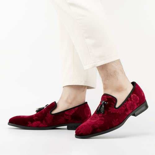 Image of JITAI Men's Fashion Loafers Wedding Shoes Loafers for Men Party Shoes