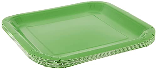 Unique Industries Square Dinner Paper Plates, 9 In, Lime Green #TOP5