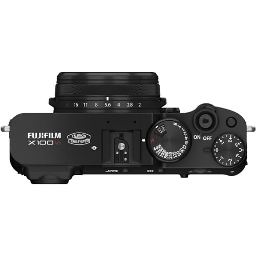 Image of FUJIFILM X100VI Digital Camera (Black) (16821913) + 64GB Card + Card Reader + Case + Memory Card Wallet + Cleaning Kit