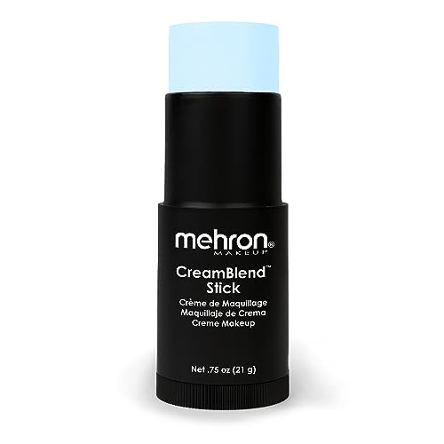 Image of Mehron Makeup CreamBlend Stick | Face Paint, Body Paint, & Foundation Cream Makeup | Perfect for Halloween .75 oz (21 g) (Pastel Blue) | Made in the USA