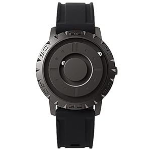 EUTOUR Uhren Herren Herrenuhr Magnet Uhr kein Glas Kugellager Quarz Armbanduhr für Männer mit Silikon/Leder/Edelstahl Armband-40mm