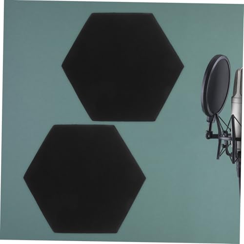 12 paneles acústicos hexagonales de aislamiento con reducción de ruido para hogar, oficina y estudio, autoadhesivos, alta densidad miniatura 6