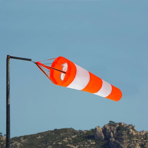 Image of Wind Socks for Outside Heavy Duty, 30 Inch Waterproof Rip-Stop Hanging Windsock Wind Direction Indicators with Reflective Belt for Outdoors Airport Farm Park Yard