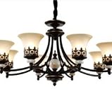 Fer lustre de luxe LED lustres lampes Vintage 6 8 armes utilisation : hôtel, salon, chambre, Villa ; fer lustre de luxe LED lustres lampes Vintage 6 8 armes comme ci-après :