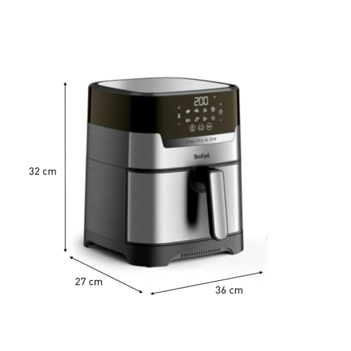 Tefal EY505D Easy Fry & Grill Deluxe Friteuse à air chaud, technologie 2 en 1 (friteuse à air chaud et grill), avec capacité : 4,2 l, 8 programmes automatiques, minuterie, en acier inoxydable – Image 6