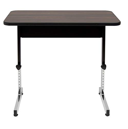 Calico Designs Adapta Desk - Height Adjustable Desk - 23"-33.5" - All-Purpose Standing Table for Home Office, Art, and More - Black/Walnut - Thumbnail 7