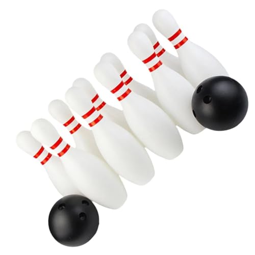 Image of SNOOGG 18 CM - 9 Inch Portable Indoor Outdoor Kids Bowling Set, 10 Pin & 2 Balls - Educational Sports Game & Interactive Learning Toy Gift for Lawn Activities & Party Favors