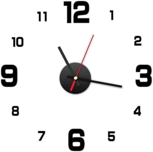 Reloj de pared silencioso, adhesivo y fácil instalación Reloj de pared de pegatina elegante y silencioso Reloj de pared autoadhesivo adaptable a tu espacio consumo minimo. Reloj de pared cocina