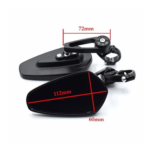 Retrovisor moto universal de manillar para Yamaha MT-07 MT-09 y YZF R125 6