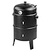 KCT 3 in 1 BBQ Upright Outdoor Smoker Barbecue Cooking Grill With Hooks for Smoking