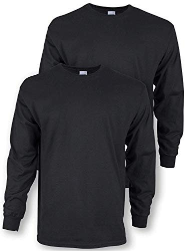 Preisvergleich Produktbild Gildan Herren Baumwolle G2400 T-Shirt, Schwarz (2er-Pack), Mittel