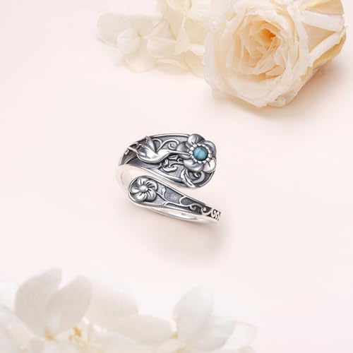 Bague cuillère résolvant les problèmes de taille en argent 925