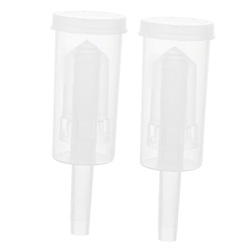 BRIGHTFUFU 2pcs for Brewed Wine One-way Plastic Valves Transparent Design Prevents Oxygen Carbon Dioxide Entry for Home Brewing Food Preservation