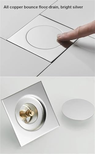 Pop up drain de sol carré avec bouchon de vidange intégré - 4